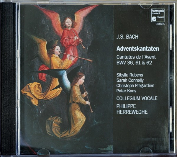 Johann Sebastian Bach, Sibylla Rubens, Sarah Connolly, Christoph Prégardien, Peter Kooij, Collegium Vocale, Philippe Herreweghe - Adventskantaten = Cantates De L'Avent BWV 36, 61 & 62 (CD) (Near Mint (NM or M-)) - Image 2