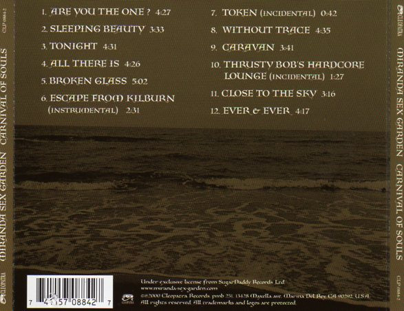 Miranda Sex Garden - Carnival Of Souls (CD, Album) (Near Mint (NM or M-)) - Image 2