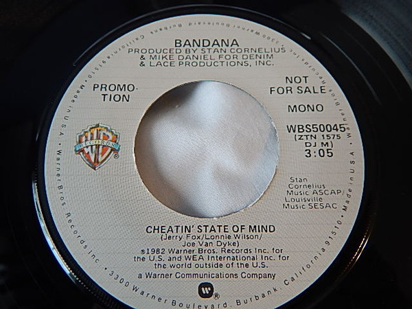 Bandana (3) - Cheatin' State Of Mind (7", Single) (Very Good Plus (VG+)) - Image 2