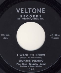 Sugar Pie DeSanto, Pee Wee Kingsley Band, Pee Wee Kingsley - I Want To Know / Baby It Ain't Right (7", Styrene) (Fair (F))