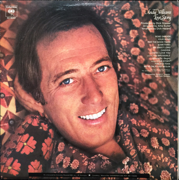 Andy Williams - Love Story (LP, Album) (Mint (M)) - Image 2