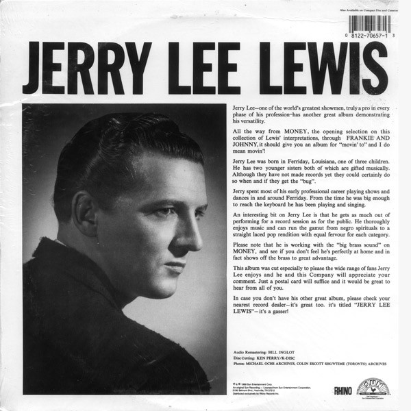 Jerry Lee Lewis - Jerry Lee's Greatest! (LP, Album, RE, RM, Mod) (Mint (M)) - Image 2