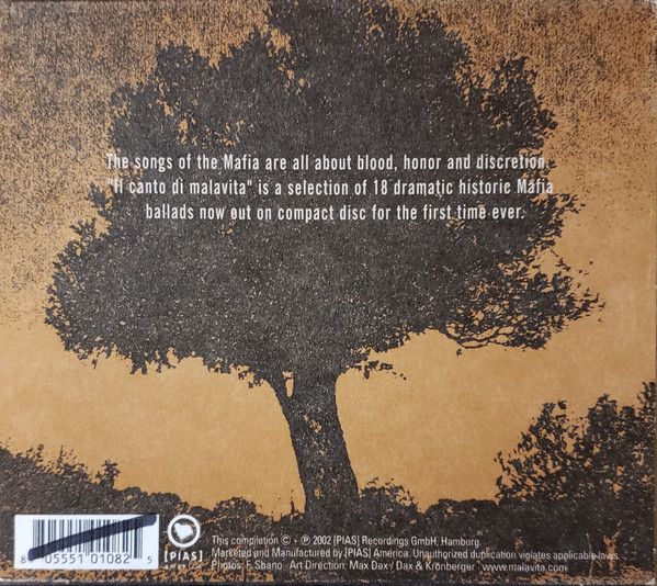 Various - La Musica Della Mafia - Il Canto Di Malavita (CD, Comp, RE) (Near Mint (NM or M-)) - Image 3