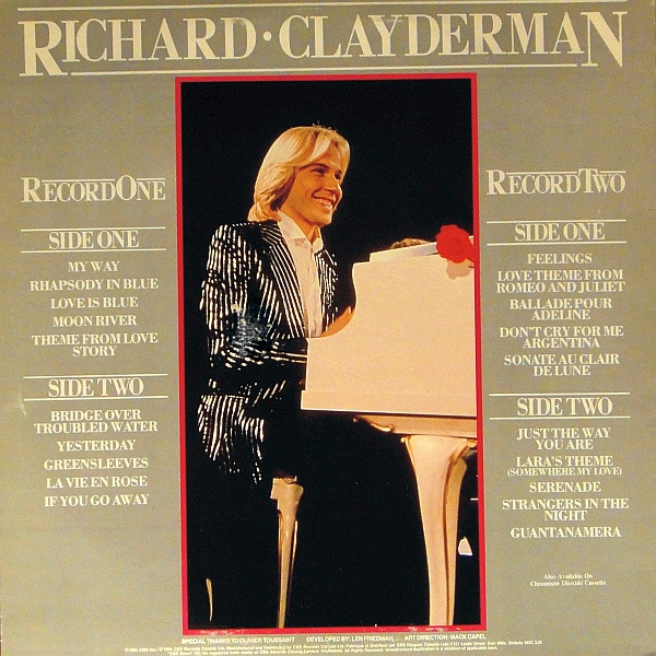 Richard Clayderman - Music Of Love - 20 Piano Favorites (2xLP, Comp) (Mint (M)) - Image 2