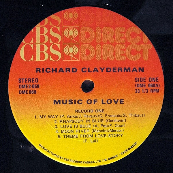 Richard Clayderman - Music Of Love - 20 Piano Favorites (2xLP, Comp) (Mint (M)) - Image 3