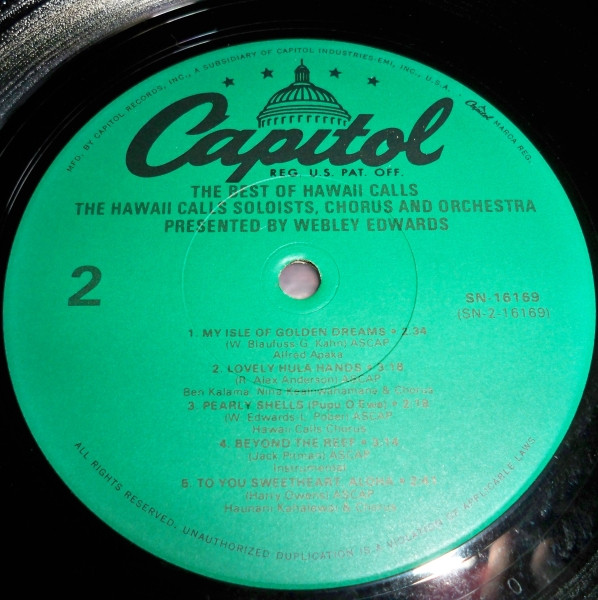 Webley Edwards Presents The Hawaii Calls Orchestra And Chorus - The Best Of Hawaii Calls (LP, Comp, RE) (Mint (M)) - Image 4