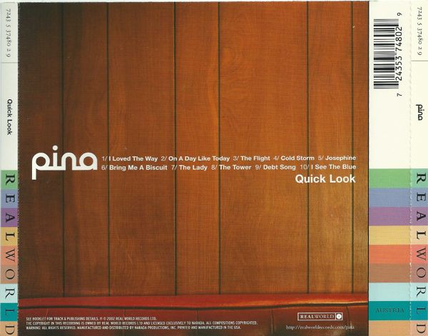 Pina - Quick Look (CD, Album) (Near Mint (NM or M-)) - Image 2
