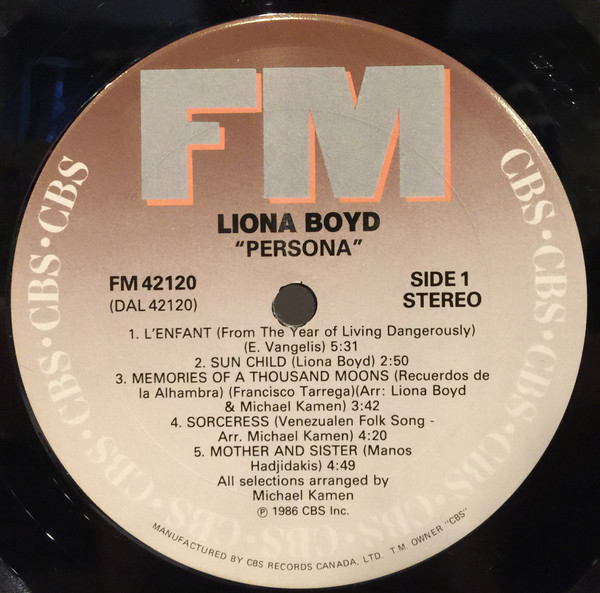 Liona Boyd - Persona (LP, Album) (Mint (M)) - Image 3