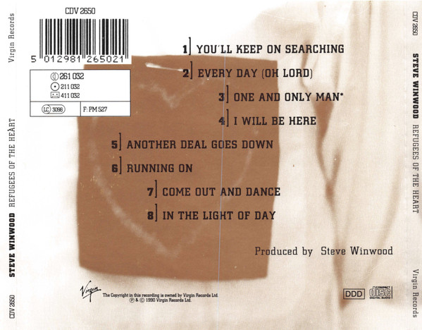 Steve Winwood - Refugees Of The Heart (CD, Album) (Near Mint (NM or M-)) - Image 3
