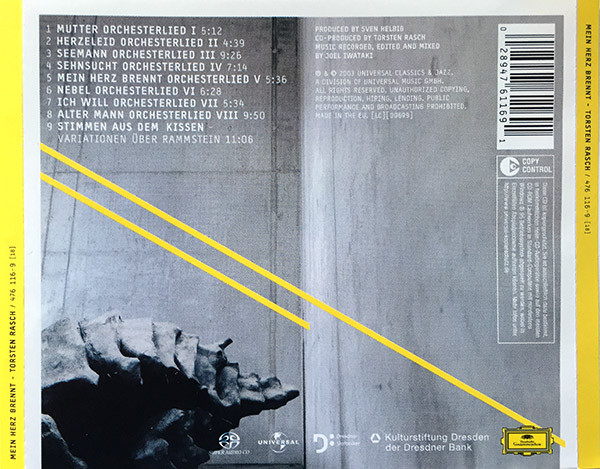 Torsten Rasch, René Pape, Katharina Thalbach, John Carewe, Dresdner Sinfoniker - Mein Herz Brennt (CD, Album, Copy Prot.) (Near Mint (NM or M-)) - Image 2