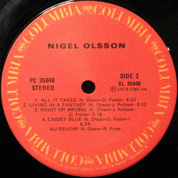 Nigel Olsson - Nigel Olsson (LP, Album) (Mint (M)) - Image 4