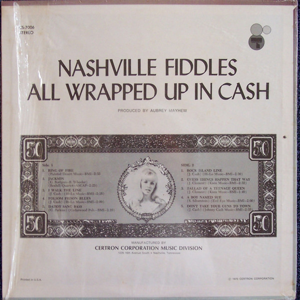 Nashville Fiddles - All Wrapped Up In Cash (LP) (Mint (M)) - Image 2