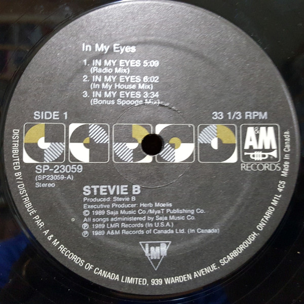 Stevie B - In My Eyes (12", Maxi) (Mint (M)) - Image 3
