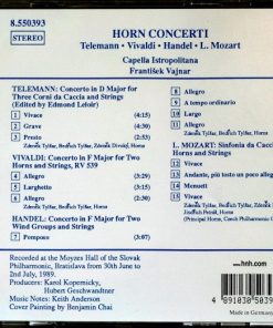 Alternative view of Georg Philipp Telemann • Antonio Vivaldi • Georg Friedrich Händel • Leopold Mozart, Zdeněk Tylšar • Bedřich Tylšar, Zdeněk Divoký • Jindřich Petráš, Capella Istropolitana, František Vajnar - Horn Concerti (CD, Album) (Near Mint (NM or M-))