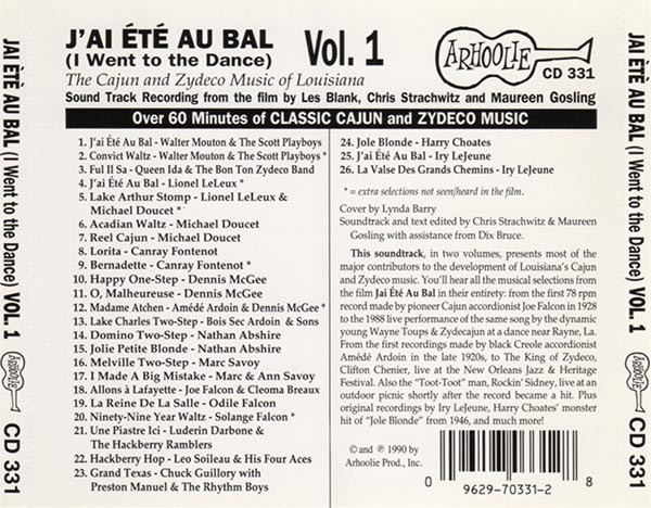 Various - J'ai Été Au Bal (I Went To The Dance) Vol.1 (CD, Album, Comp) (Near Mint (NM or M-)) - Image 2