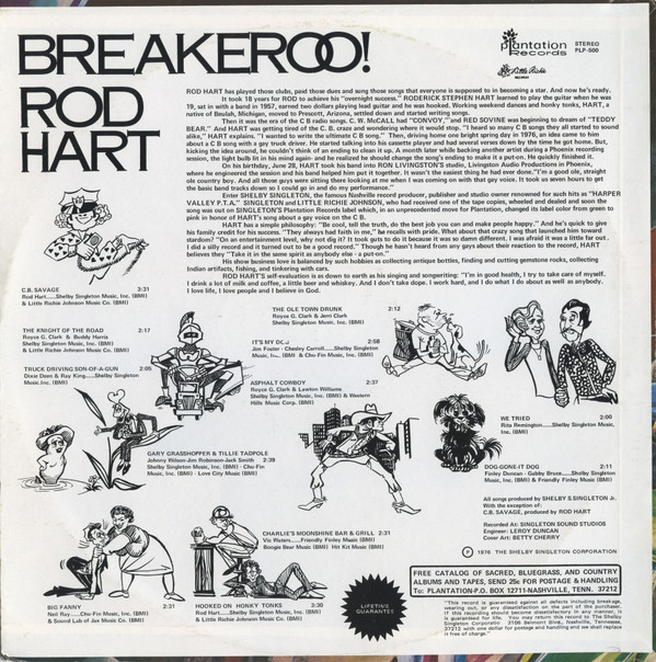 Rod Hart (2) - Breakeroo! (LP) (Mint (M)) - Image 2