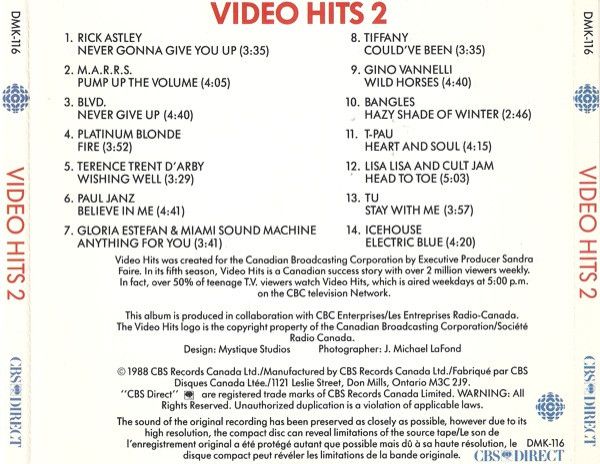 Various - The Video Hits Album 2 (CD, Comp) (Very Good Plus (VG+)) - Image 2