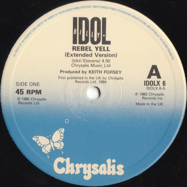 Billy Idol - Rebel Yell (Extended Version) (12", Single) (Mint (M)) - Image 3