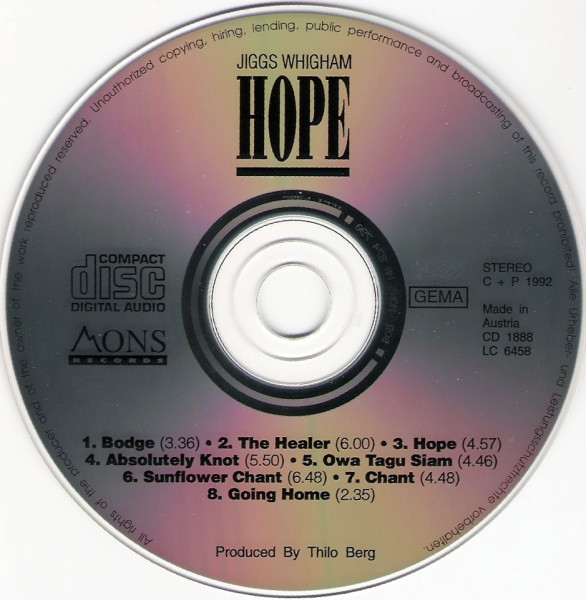 Jiggs Whigham - Hope (CD, Album) (Near Mint (NM or M-)) - Image 3