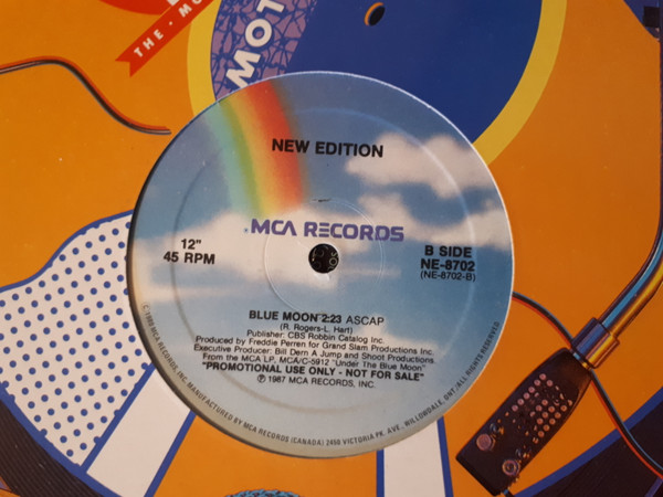 New Edition - Tears On My Pillow / Blue Moon (12", Promo) (Mint (M)) - Image 2