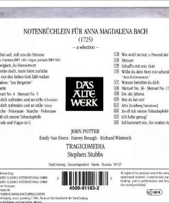 Alternative view of Johann Sebastian Bach - Tragicomedia, Stephen Stubbs - Notenbüchlein Für Anna Magdalena Bach – A Selection – (CD) (Near Mint (NM or M-))