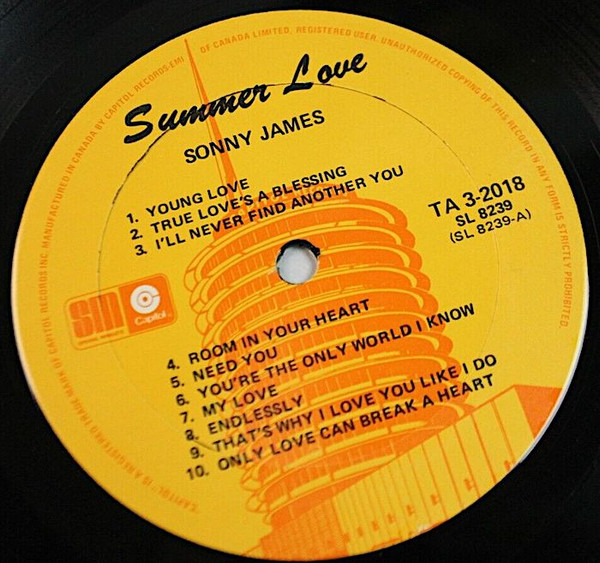 Sonny James - Summer Love (LP, Comp) (Mint (M)) - Image 3