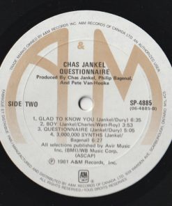 Chas Jankel - Questionnaire (LP, Album) (Mint (M)) - Image 4
