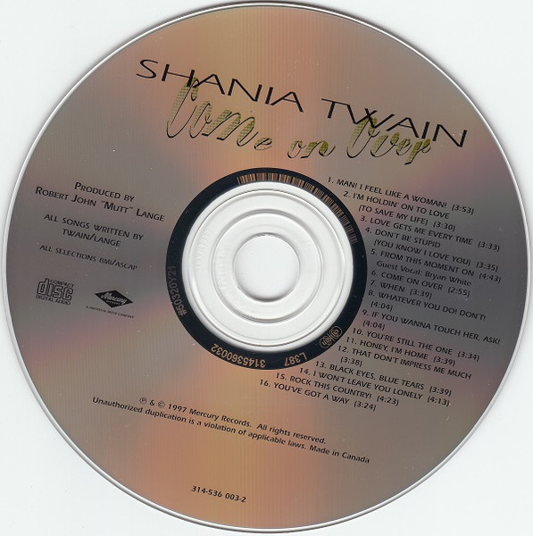 Shania Twain - Come On Over (CD, Album, RE) (Near Mint (NM or M-)) - Image 3