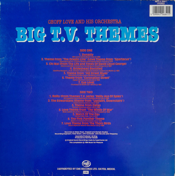 Geoff Love & His Orchestra - Big T.V. Themes (LP, Album) (Mint (M)) - Image 2