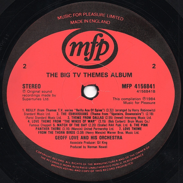 Geoff Love & His Orchestra - Big T.V. Themes (LP, Album) (Mint (M)) - Image 4