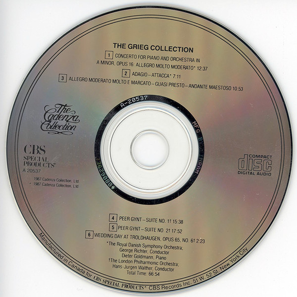 London Philharmonic Orchestra (2), Det Kongelige Kapel (2) - The Grieg Collection (CD) (Near Mint (NM or M-)) - Image 3