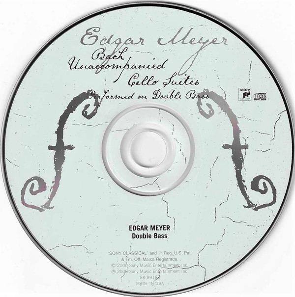 Johann Sebastian Bach • Edgar Meyer - Unaccompanied Cello Suites (Performed On Double Bass) (CD, Album) (Near Mint (NM or M-)) - Image 3