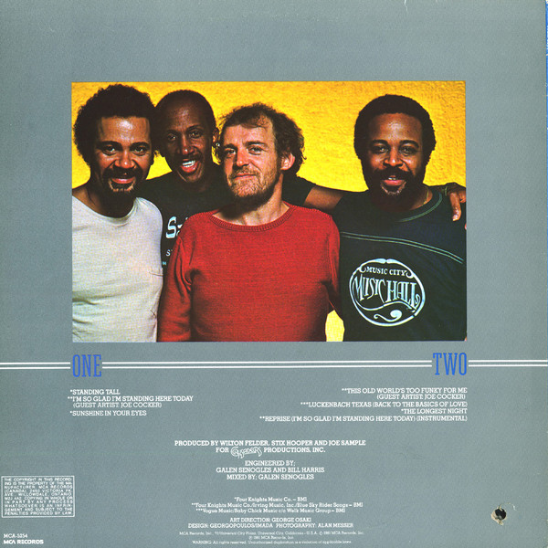 The Crusaders - Standing Tall (LP, Album) (Mint (M)) - Image 2