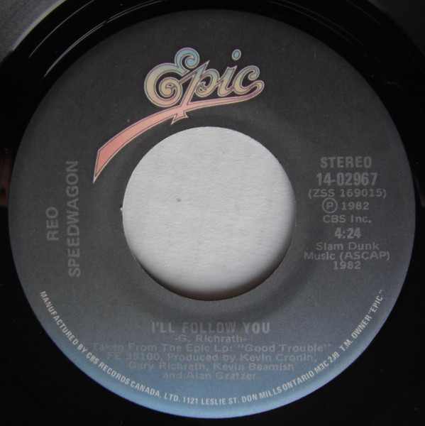 REO Speedwagon - Keep The Fire Burnin' (7", Single) (Near Mint (NM or M-)) - Image 2