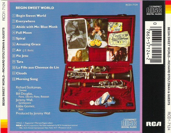 Richard Stoltzman, Bill Douglas, Jeremy Wall, Eddie Gomez - Begin Sweet World (CD) (Near Mint (NM or M-)) - Image 2