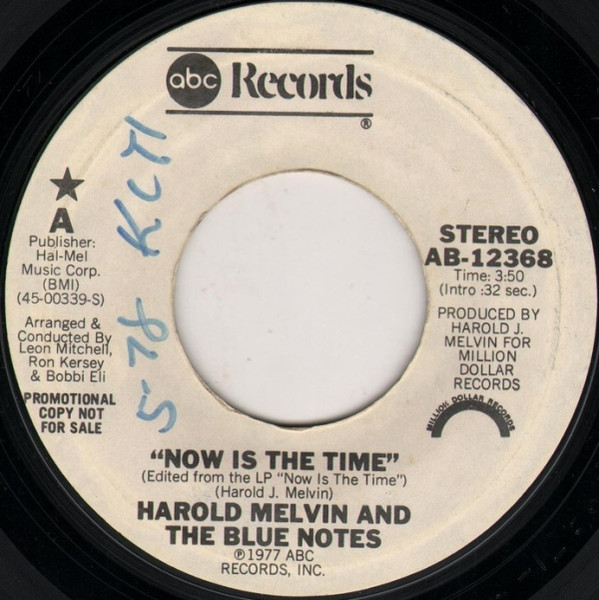 Harold Melvin And The Blue Notes - Now Is The Time / Power Of Love (7", Promo) (Near Mint (NM or M-)) - Image 3