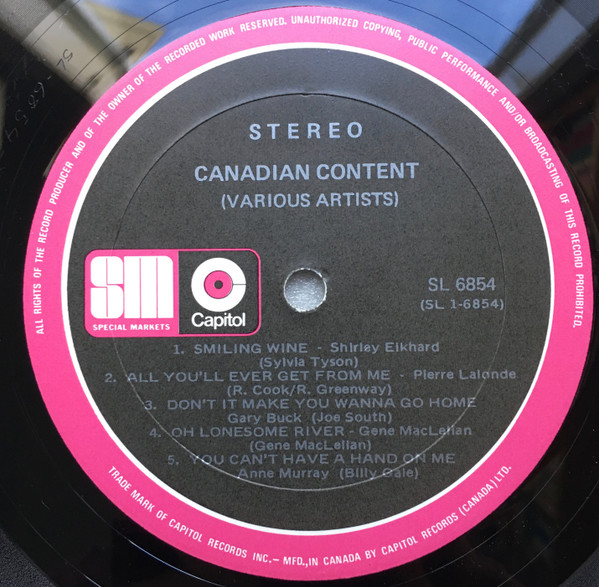 Various - Canadian Content (LP) (Mint (M)) - Image 3