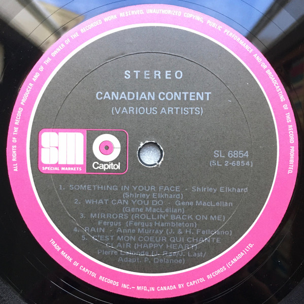 Various - Canadian Content (LP) (Mint (M)) - Image 4