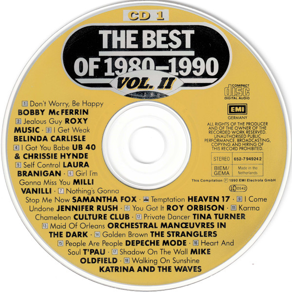 Various - The Best Of 1980-1990 Vol. II (3xCD, Comp) (Near Mint (NM or M-)) - Image 3