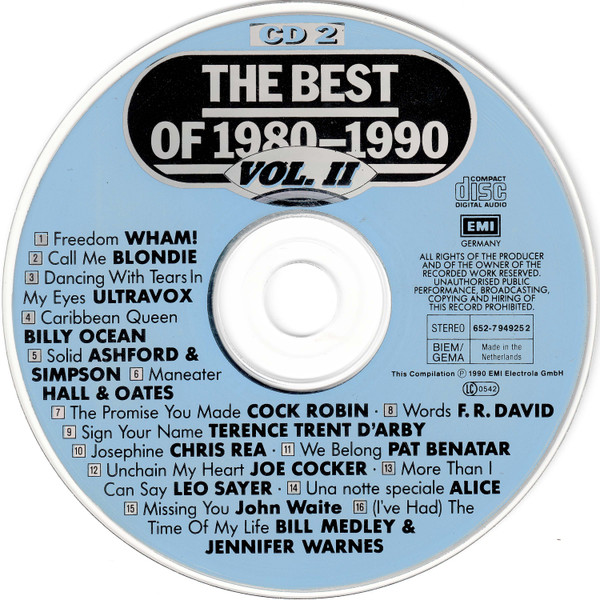 Various - The Best Of 1980-1990 Vol. II (3xCD, Comp) (Near Mint (NM or M-)) - Image 5