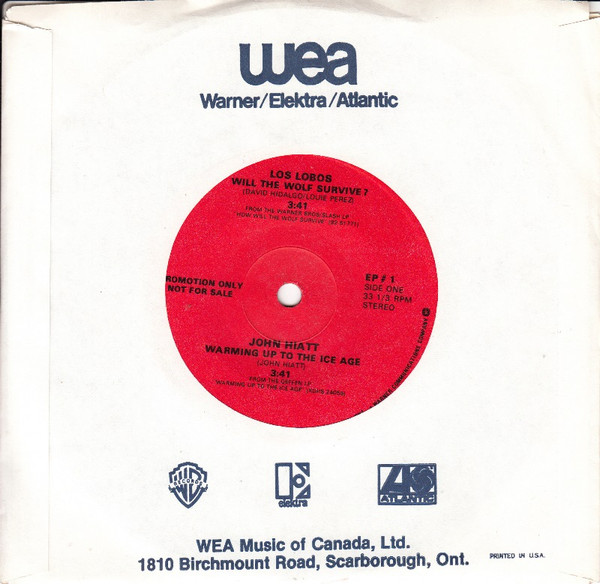 Various - Will The Wolf Survive? / Warming Up To The Ice Age / I'm Falling / One Clear Moment (7", EP, Promo) (Near Mint (NM or M-)) - Image 3