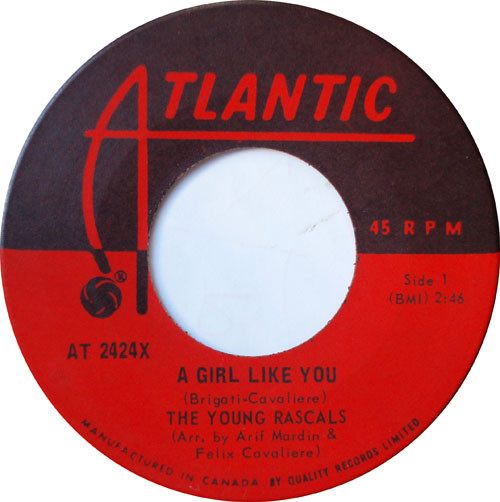 The Young Rascals - A Girl Like You / It's Love (7", Single) (Very Good Plus (VG+))