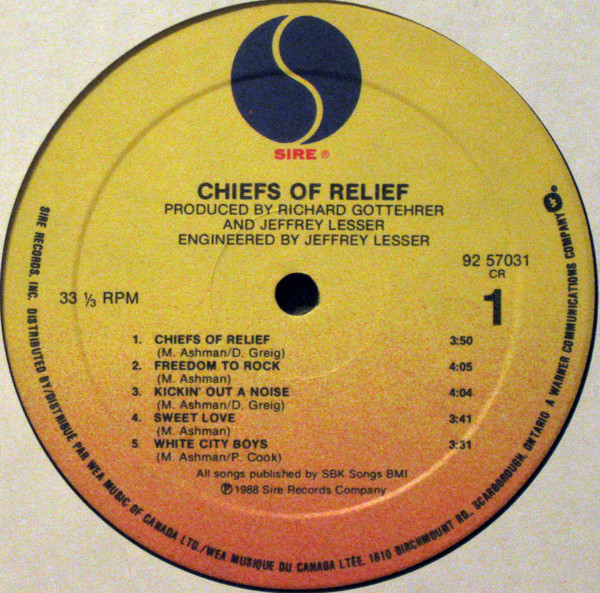 Chiefs Of Relief - Chiefs Of Relief (LP, Album) (Mint (M)) - Image 3