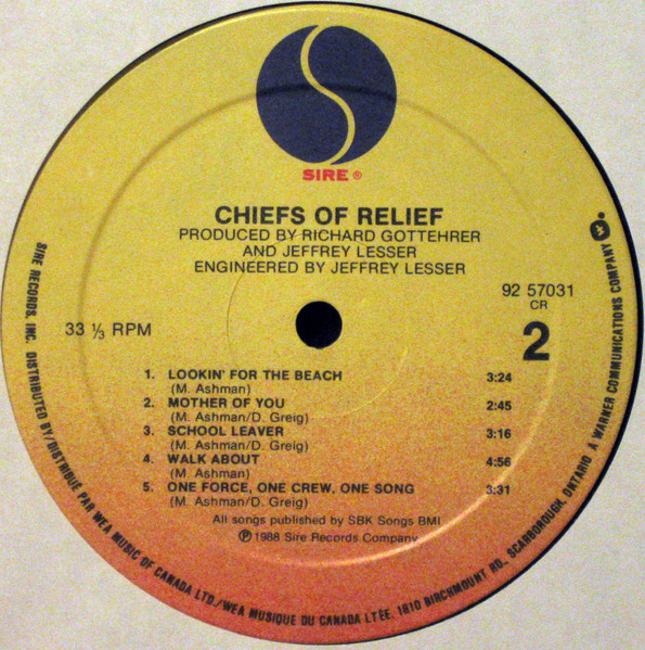 Chiefs Of Relief - Chiefs Of Relief (LP, Album) (Mint (M)) - Image 4
