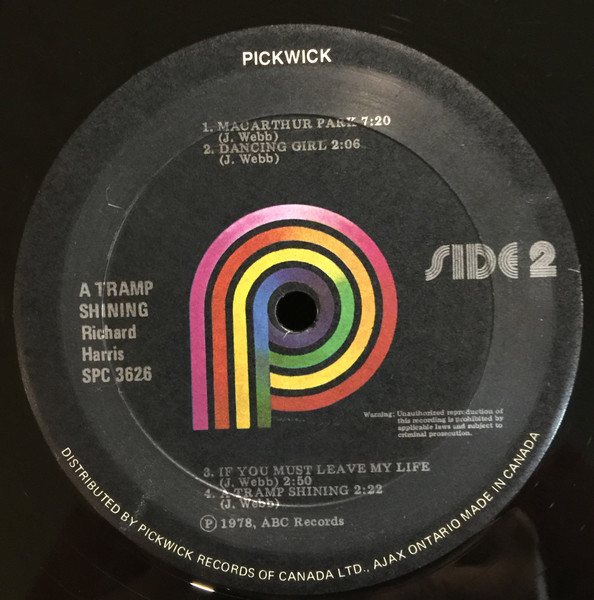 Richard Harris - A Tramp Shining (LP, Album, RE) (Mint (M)) - Image 4
