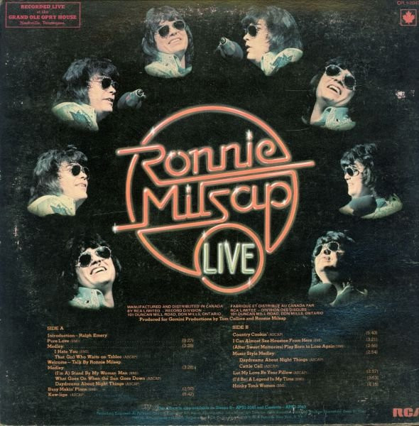 Ronnie Milsap - Live (LP) (Mint (M)) - Image 2