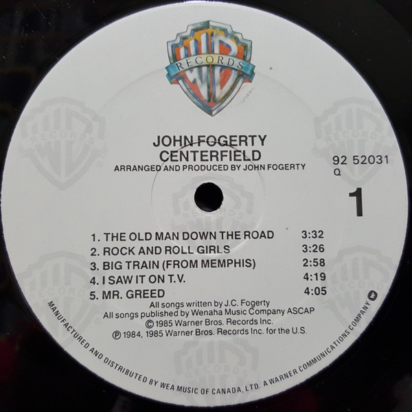 John Fogerty - Centerfield (LP, Album) (Mint (M)) - Image 3