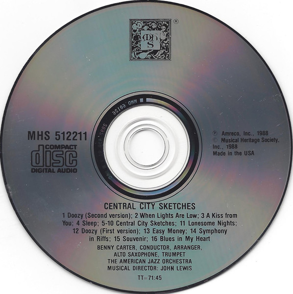 Benny Carter, American Jazz Orchestra* - Central City Sketches (CD, Album) (Mint (M)) - Image 3