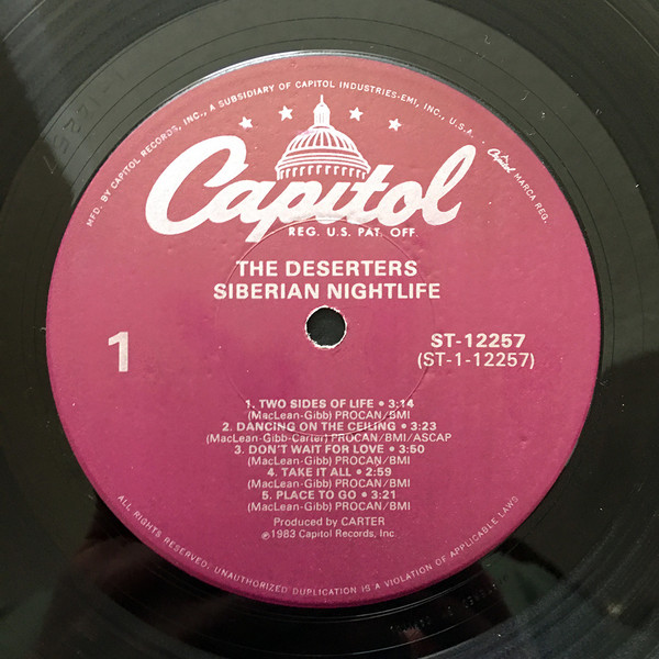 Deserters - Siberian Nightlife (LP, Album, Promo) (Mint (M)) - Image 3