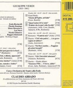 Alternative view of Giuseppe Verdi - Katia Ricciarelli · Placido Domingo · Elena Obraztsova · Leo Nucci · Nicolai Ghiaurov · Ruggero Raimondi · Coro Del Teatro Alla Scala E Orchestra Del Teatro Alla Scala, Claudio Abbado - Aida-Querschnitt-Highlights-Brani Scelti (CD, RE) (Near Mint (NM or M-))